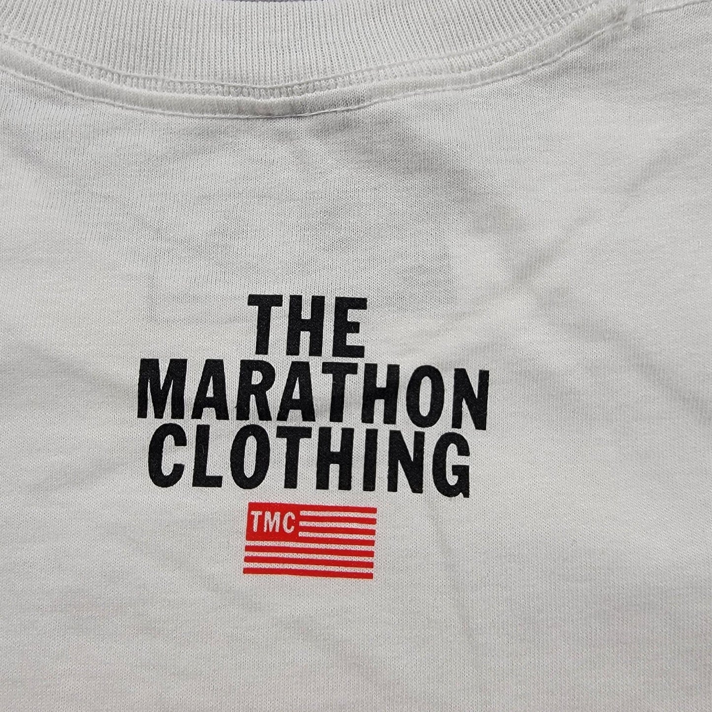 The Marathon Clothing Shirt Mens Small White Graphic TMC Crenshaw Run A Lap Tee5