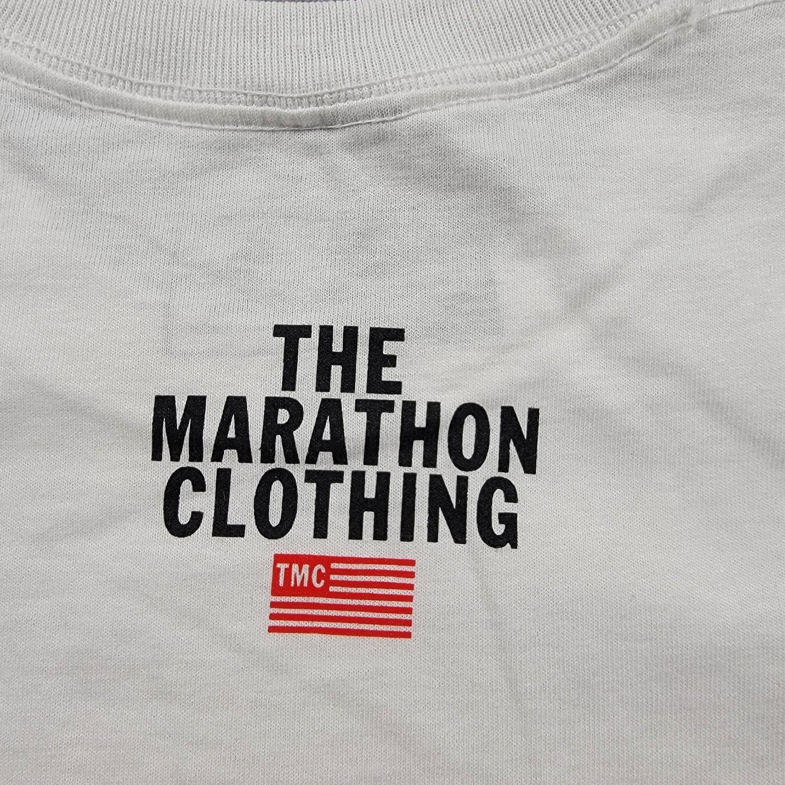 The Marathon Clothing Shirt Mens Small White Graphic TMC Crenshaw Run A Lap Tee5