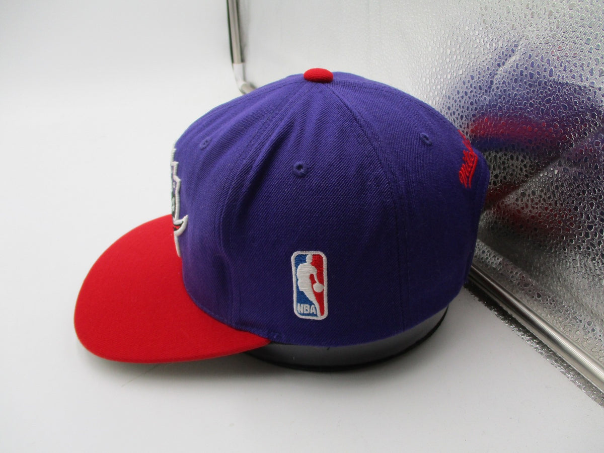 Toronto Raptors Hat Cap Snap Back One Size Purple NBA Basketball Mitchell Ness4