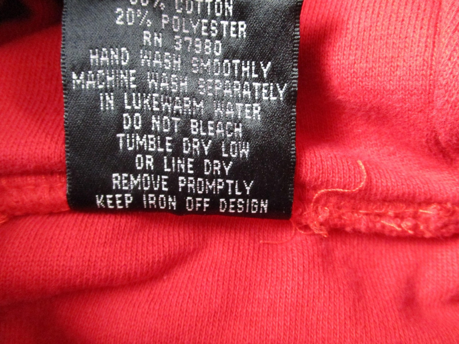 FUBU Hoodie Mens XL Red Pullover Fleece Sweatshirt Jeans Collection 059210