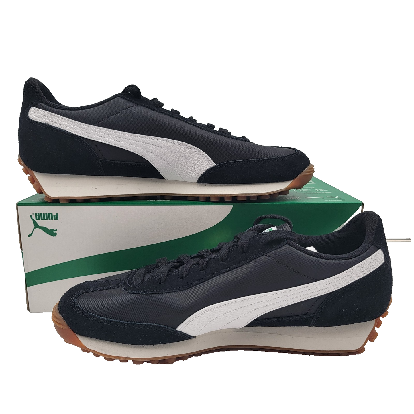 Men's PUMA Easy Rider Vintage Athletic Shoes Black/White Sz 121