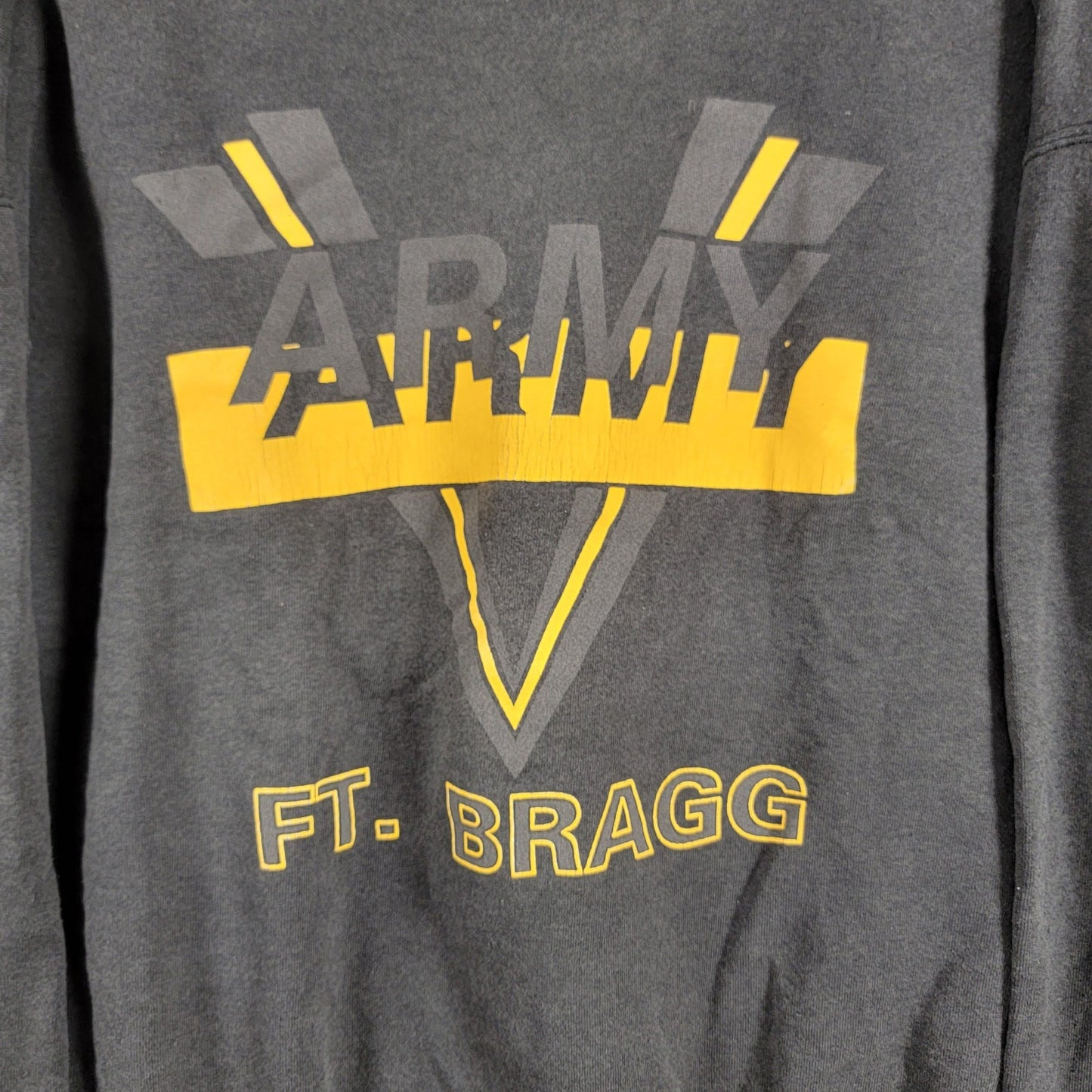 Vintage US Army Ft Bragg Long Sleeve Tee Sz XL Black