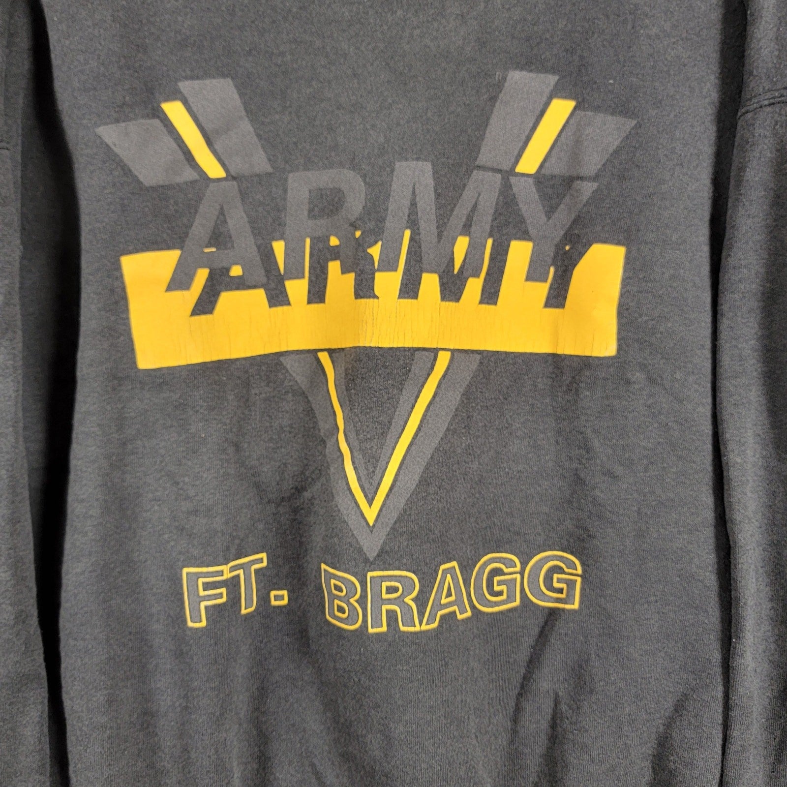 Vintage US Army Ft Bragg Long Sleeve Tee Sz XL Black