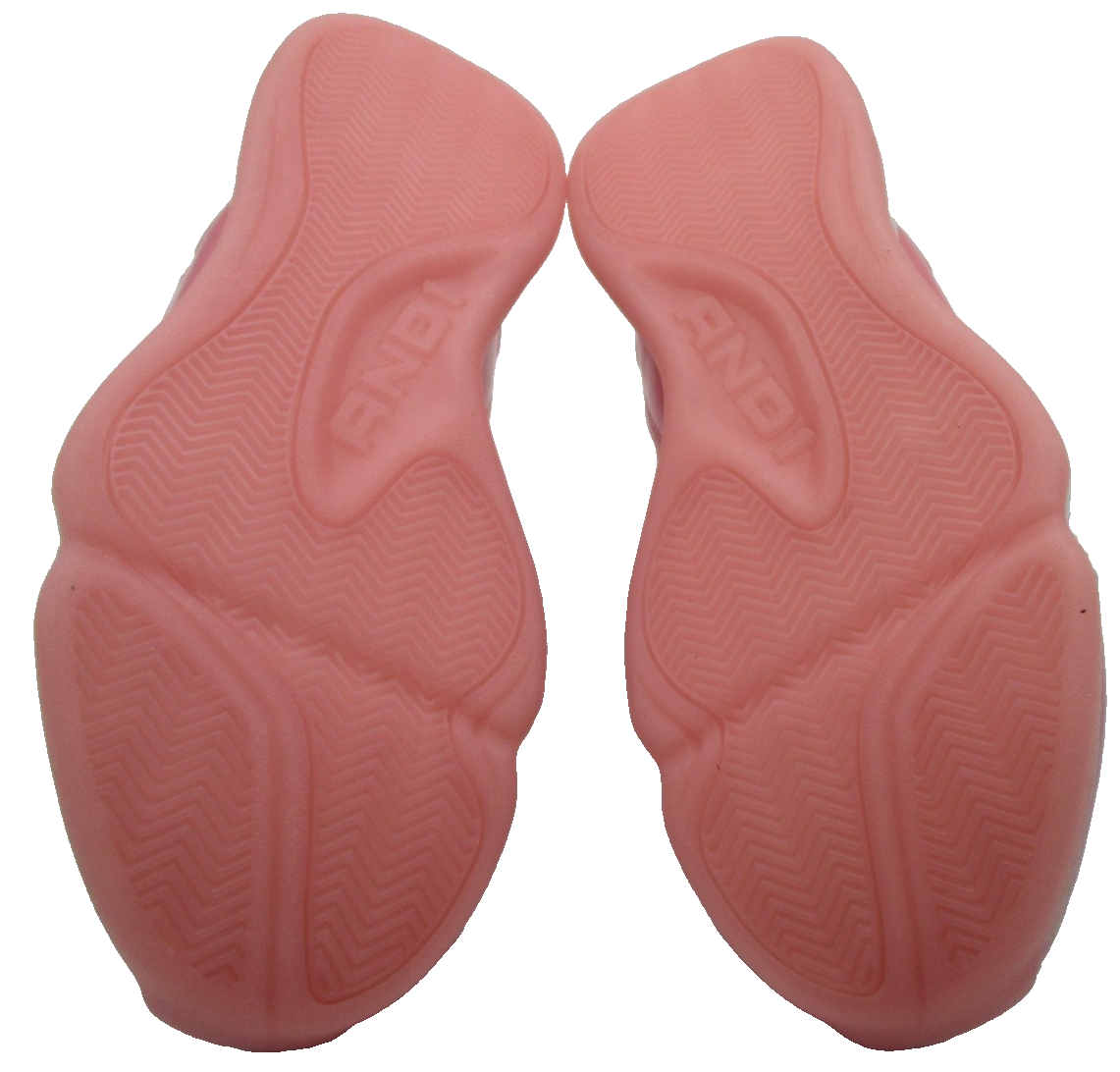 AND1 Shoes Kids Size 5 Pink Mid Top Basketball Sneakers Athletic GGA143GX001 1S16