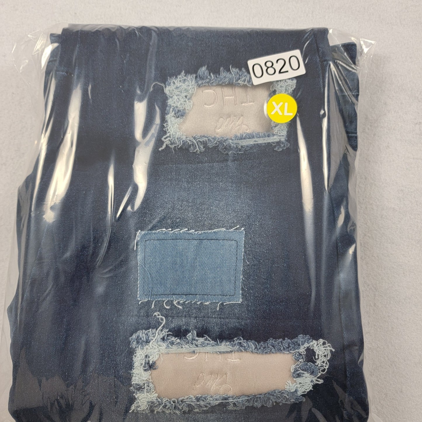 The Hideout Clothing THC Fully Blessed Distressed Patch (820)Jeans XL Blue NWT 7