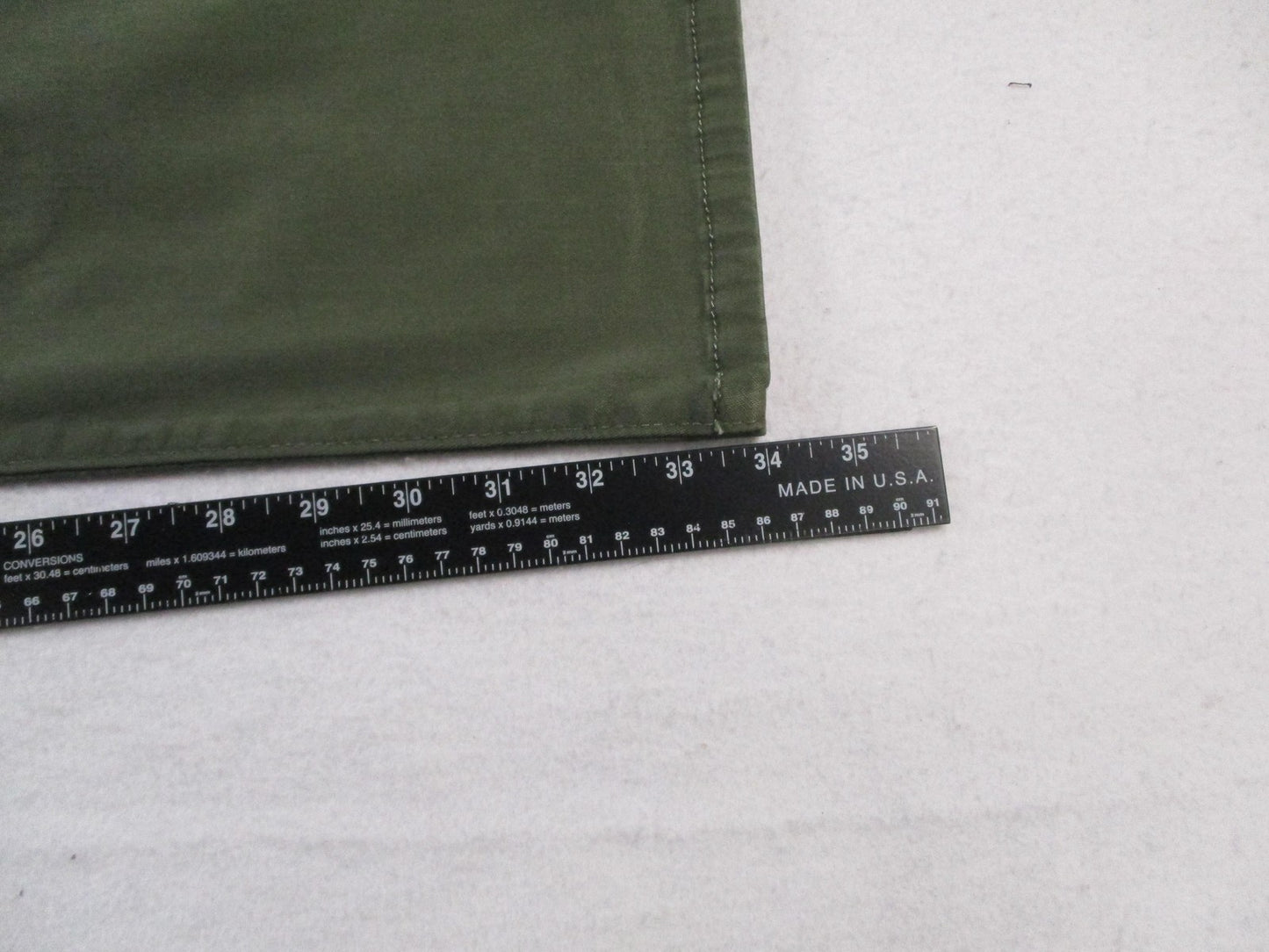 Fidelity Denim Jeans Mens 32x32 Green Slim Straight Stretch Denim Pants