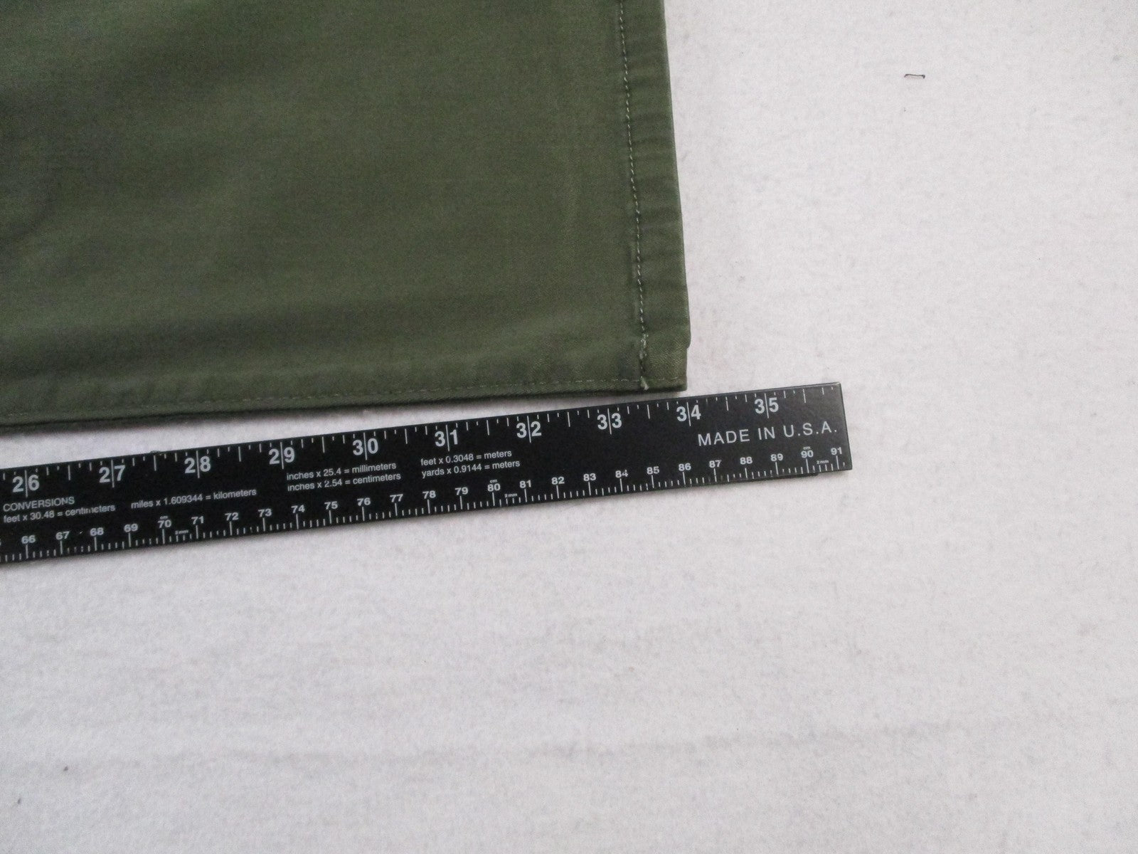 Fidelity Denim Jeans Mens 32x32 Green Slim Straight Stretch Denim Pants