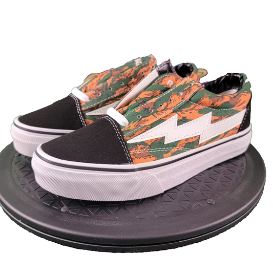 Revenge x Storm Vol.1 Tiger Camo Green Orange Men’s 5 Lace Up Sneakers NIB0