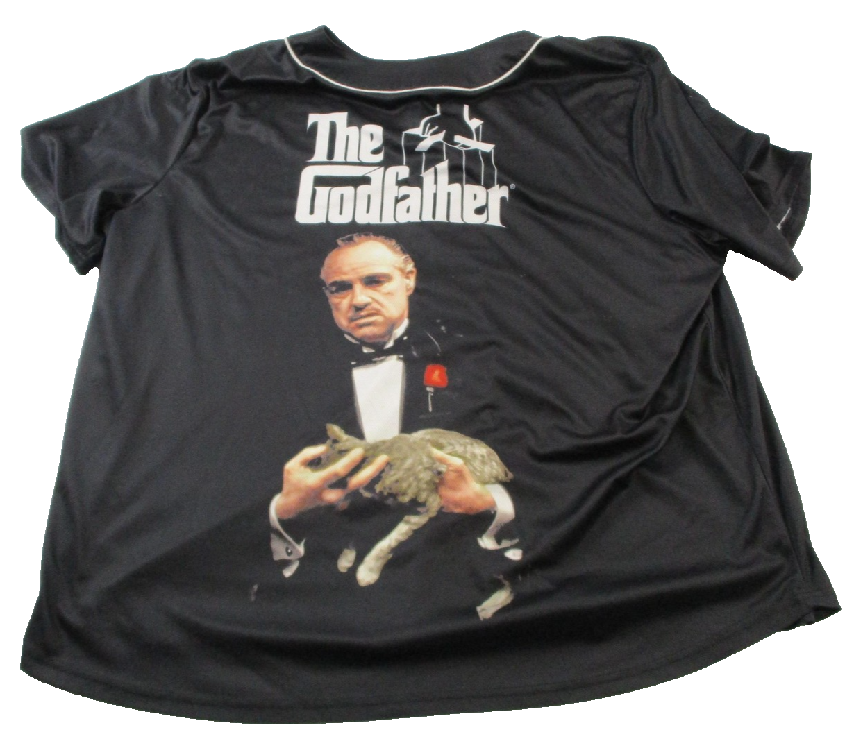 Hybrid Apparel The Godfather Shirt Mens 4XL Black Baseball Button Up Jersey 14881