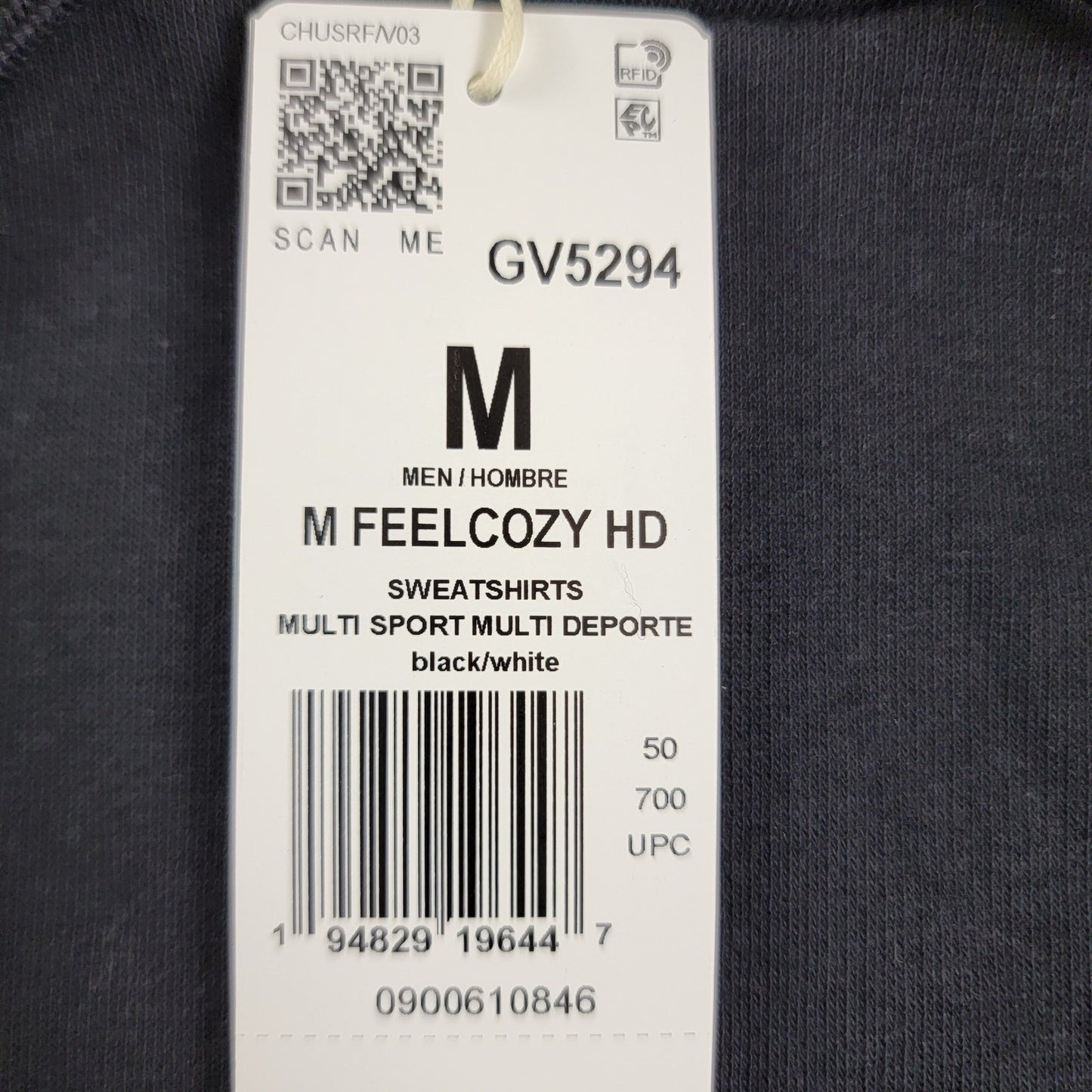 Adidas Mens Feelcozy Hoodie Black Sz M GV5294