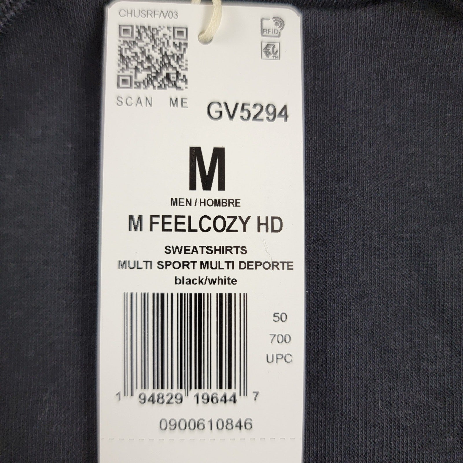 Adidas Mens Feelcozy Hoodie Black Sz M GV5294
