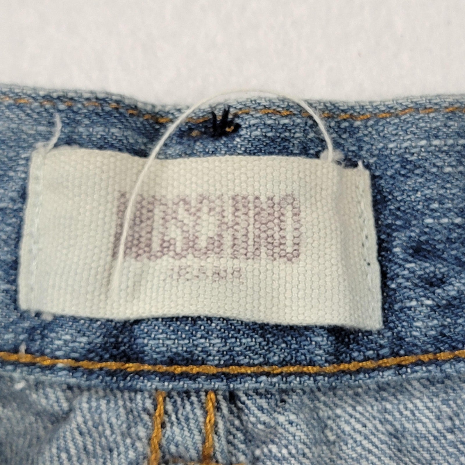 Moschino Jeans Jeans Mens 36 Blue Denim Straight Leg Peace Sign Back Pocket 11914