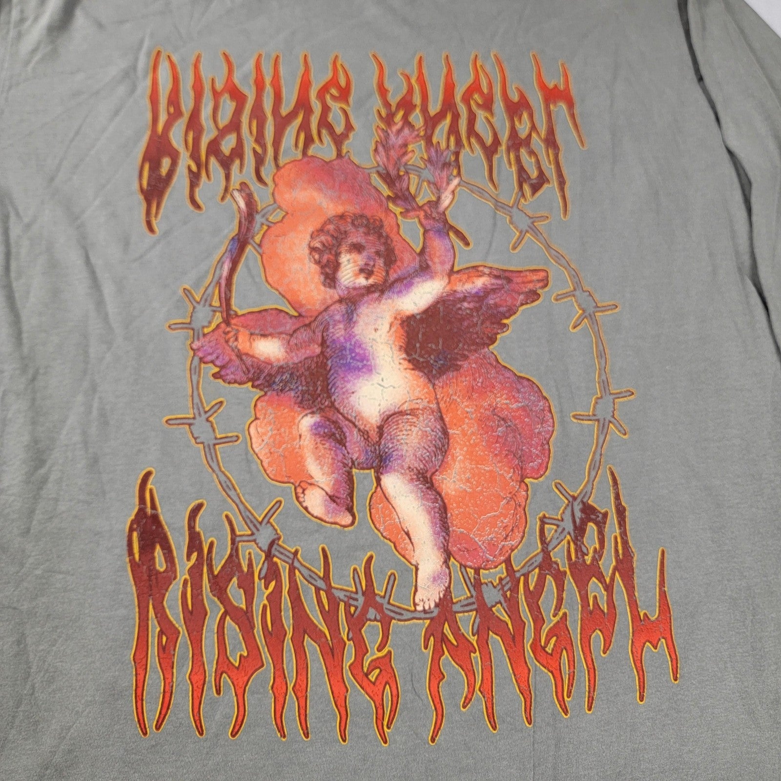 Stance & Comfort Colors Shirt Mens XL Long Sleeve Graphic Rising Angel