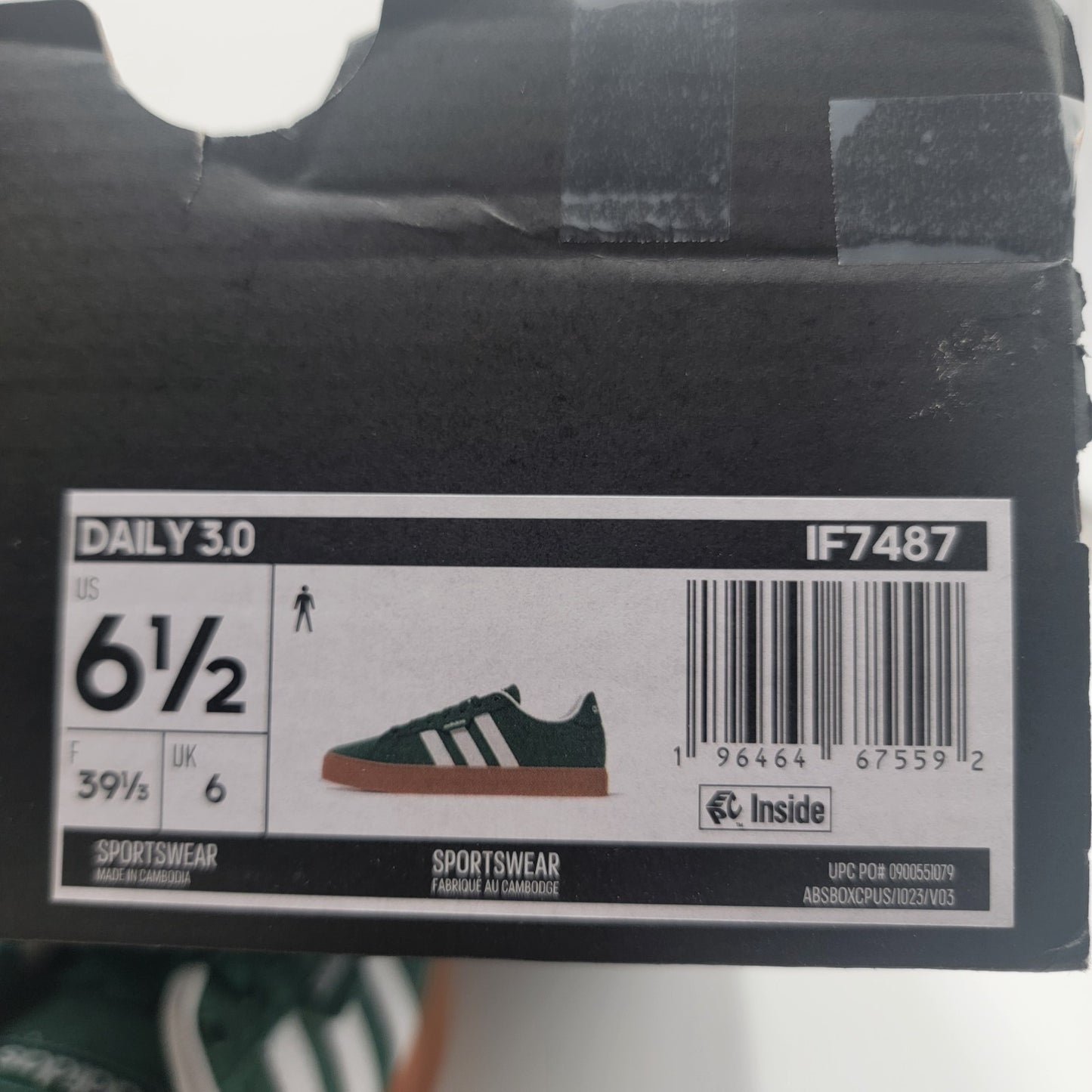 Adidas Daily 3.0 Men’s 6.5 Green White Gum Casual Sneakers IF7487 Skate Shoes8