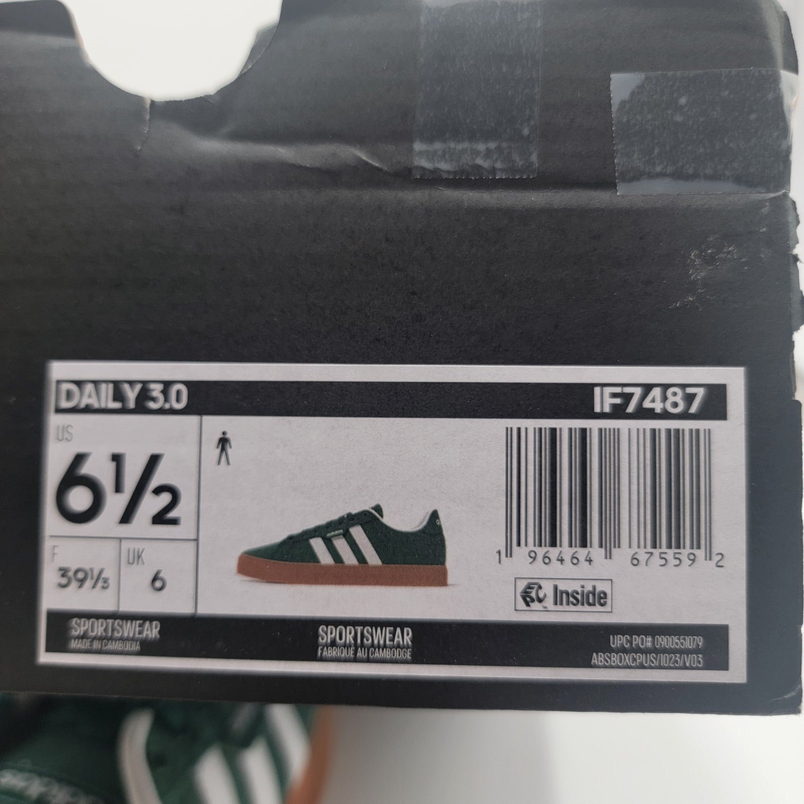 Adidas Daily 3.0 Men’s 6.5 Green White Gum Casual Sneakers IF7487 Skate Shoes8