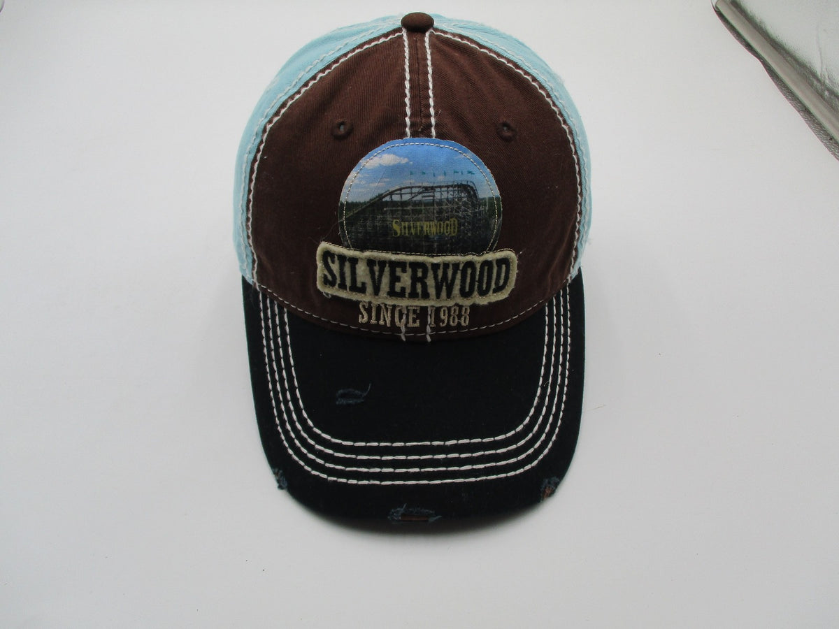 Silverwood Hat Cap Strap Back Mens One Size Brown Frayed Triangle Sport Headwear1