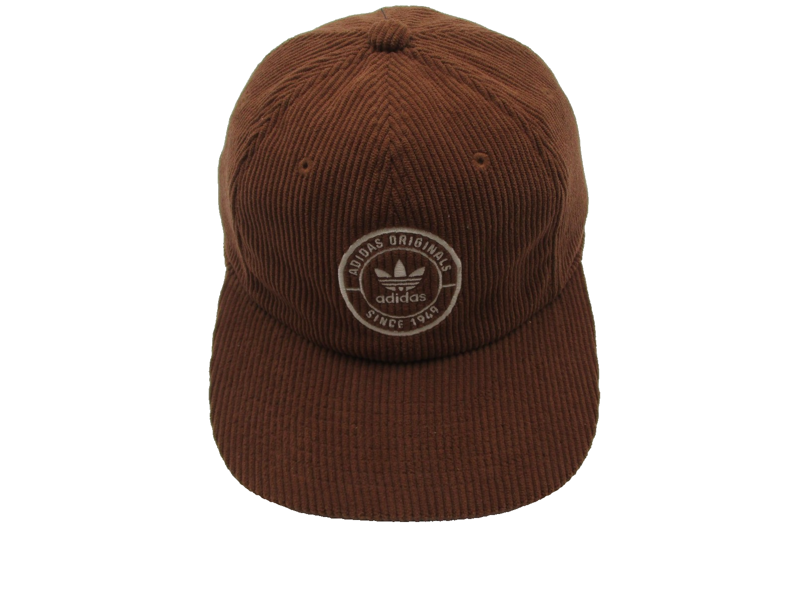 Adidas Hat Cap Strap Back Brown Corduroy Originals Trefoil Mens One Size6