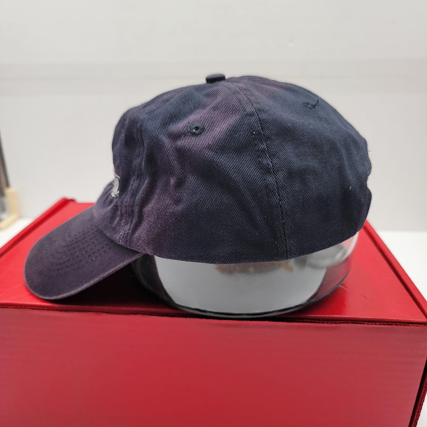 Giant Bonuscard Hat Cap Snap Back Navy Blue Embroidered Promo Advertising Mens2
