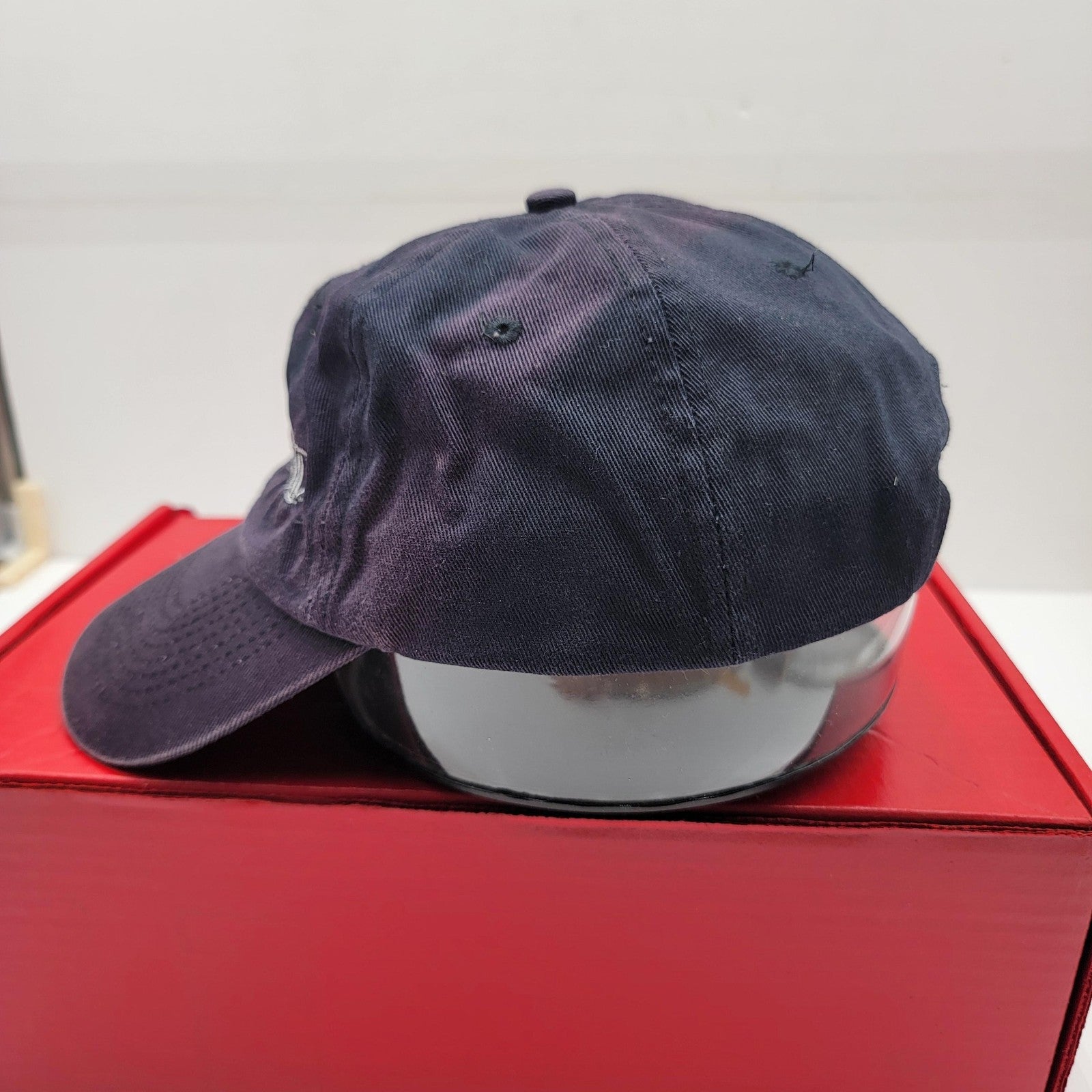 Giant Bonuscard Hat Cap Snap Back Navy Blue Embroidered Promo Advertising Mens2