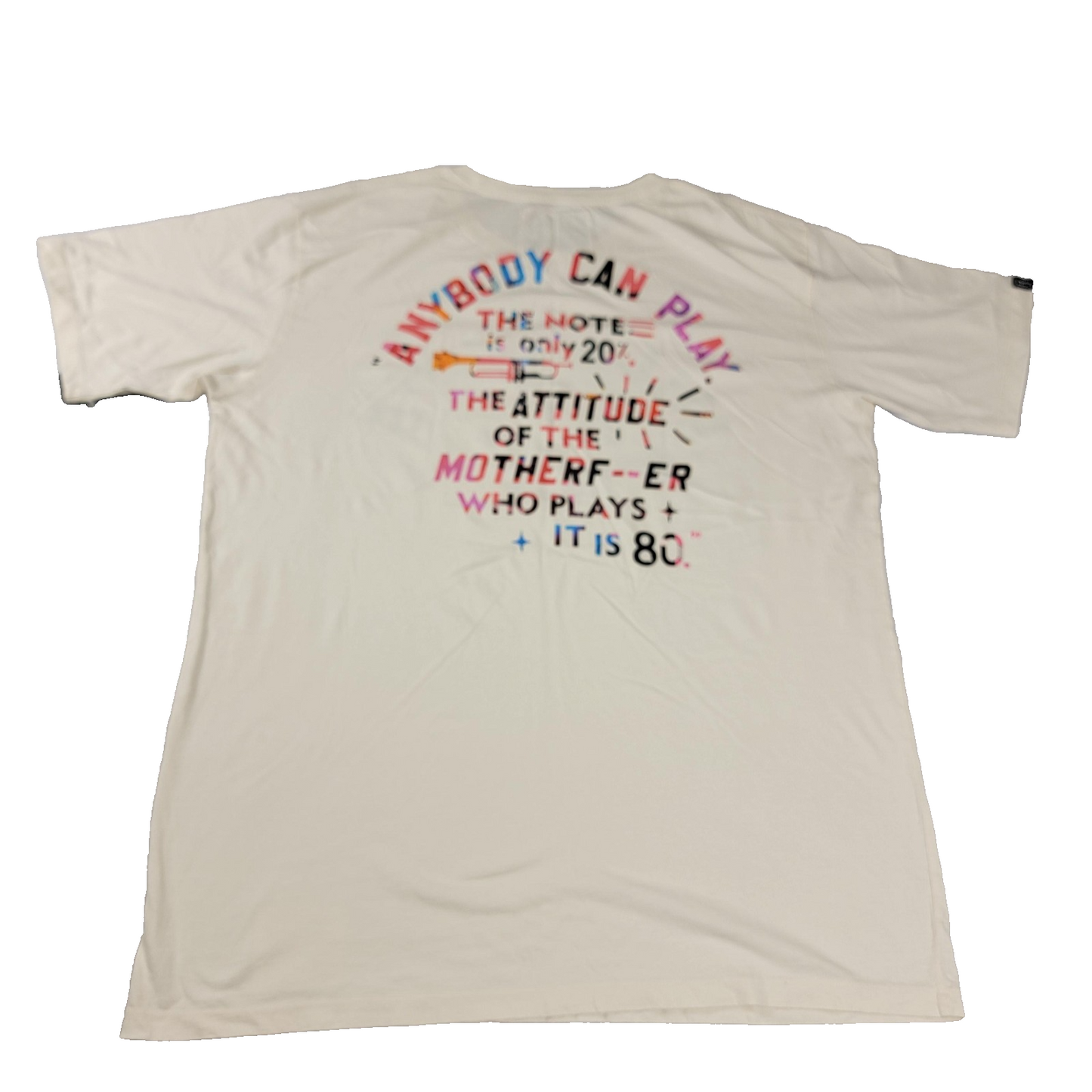 Roots of Fight Miles Davis Shirt Mens 3XL White NYC Jazz Graphic Tee Cotton 10751