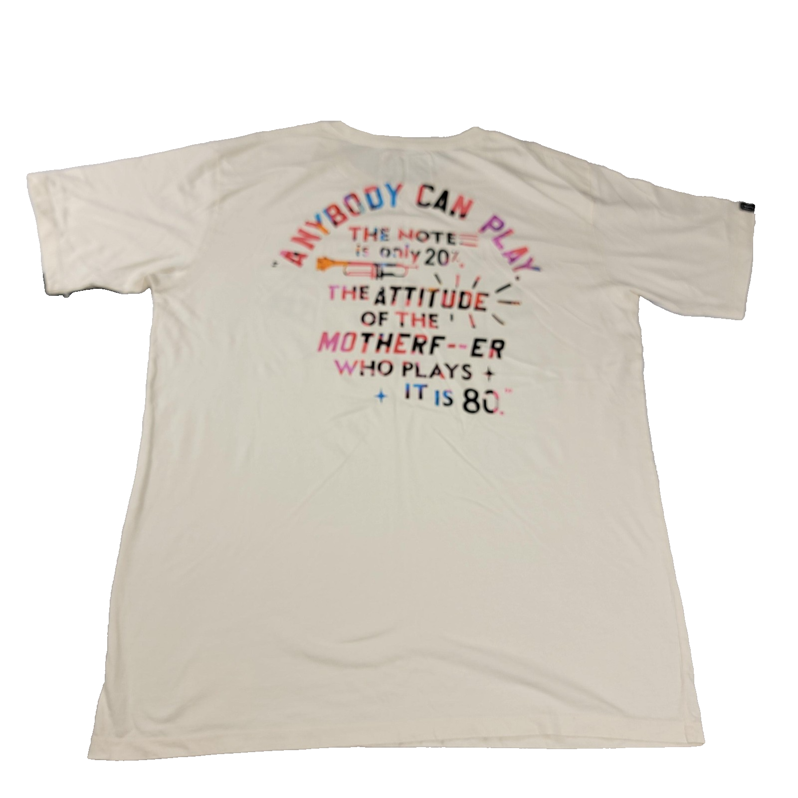 Roots of Fight Miles Davis Shirt Mens 3XL White NYC Jazz Graphic Tee Cotton 10751