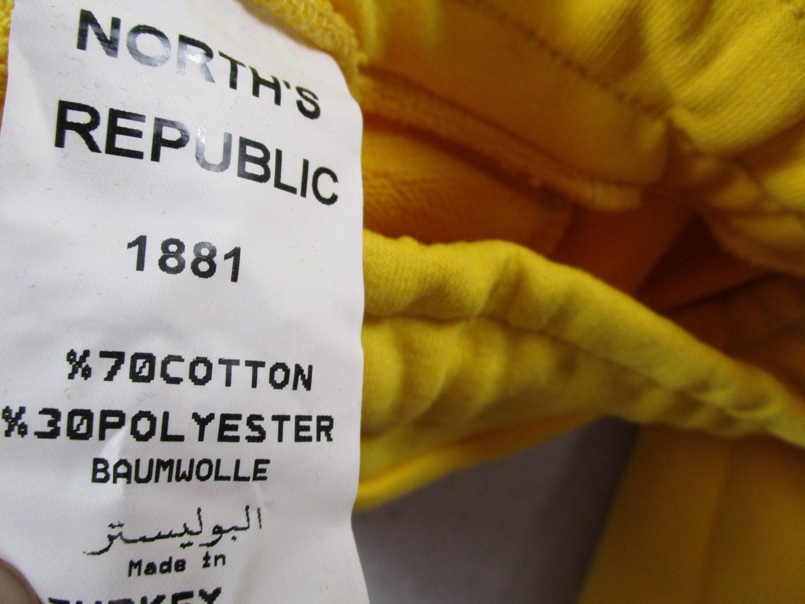 North's Republic Pants Mens 2XL Yellow Side Stripe Fleece Joggers Sweatpants New5