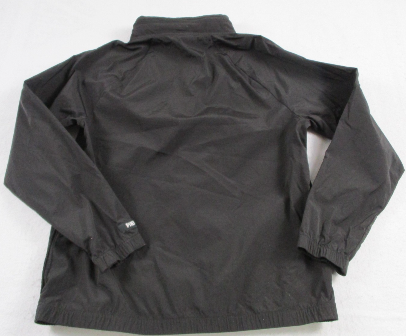 PINK Victoria's Secret Jacket Womens S/M Black Hooded Full Zip Windbreaker 16521