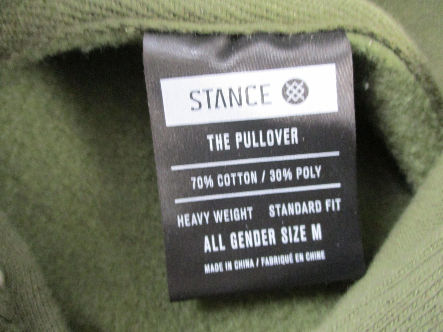 Stance Hoodie Mens Medium Green Pullover Fleece Sweatshirt Skull Horror Graphic5