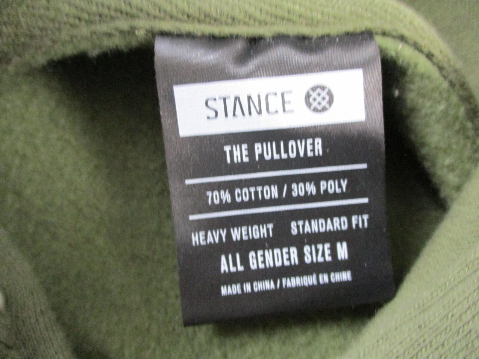 Stance Hoodie Mens Medium Green Pullover Fleece Sweatshirt Skull Horror Graphic5