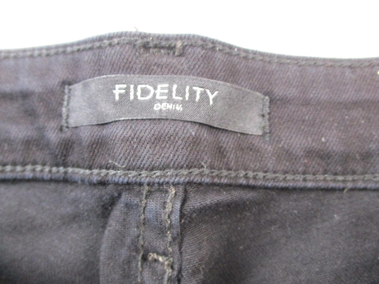 Fidelity Denim REV Jeans Womens 30x32 Black Charcoal Slim Straight Lace Hem 14654