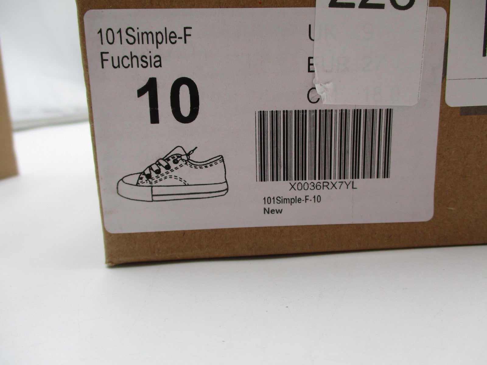 Weestep 101Simple-F Shoes Girls Size 10 Pink Canvas Low Top Casual Sneakers12