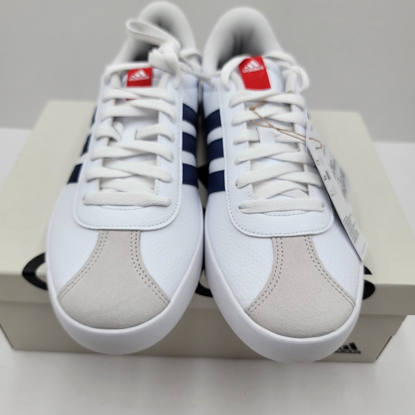Adidas VL Court 3.0 White Dark Blue  Size 10  New!2