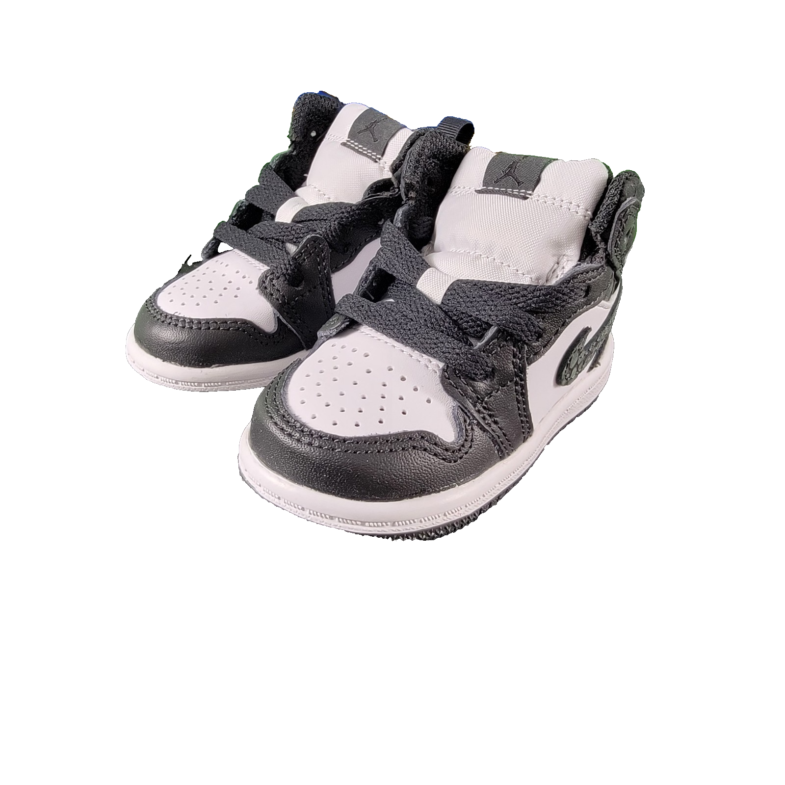 Nike Air Jordan 1 Mid SE TD Off Noir Black White Baby Toddler Shoes Size 4C New0