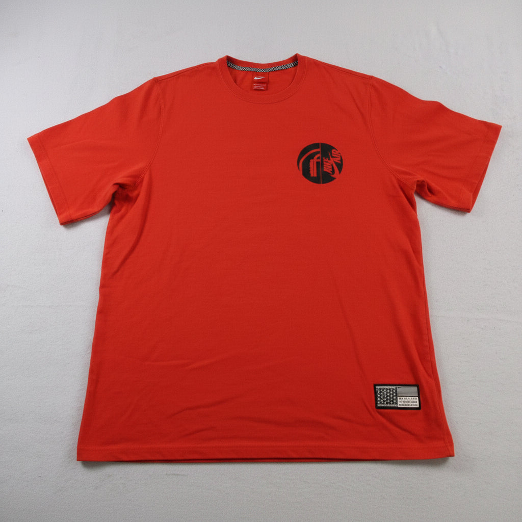 Nike Air Shirt Mens 2XL Orange Graphic Logo USA Athletics Sports Tee Crewneck0