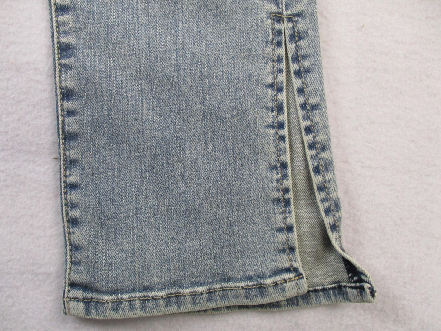 Fidelity Stevie Jeans Womens 26 Blue Slim Straight Slit Hem Daytona Wash 14482