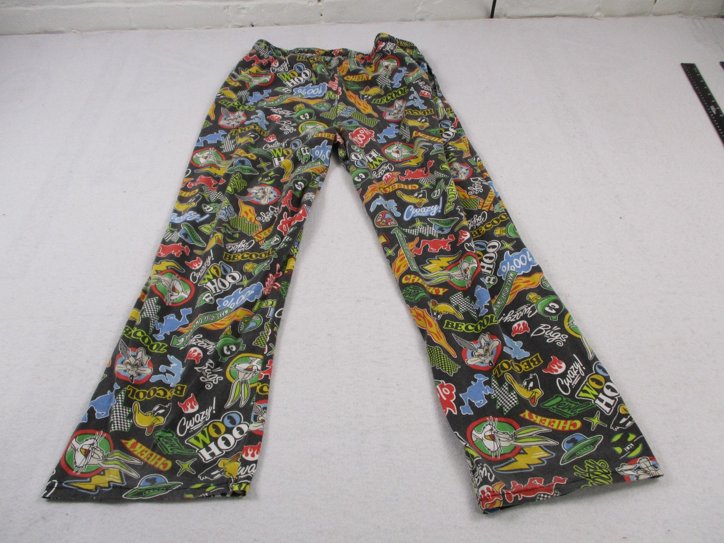 Looney Tunes Pajama Pants Mens Large Black Cartoon Characters Graphic Sleep8