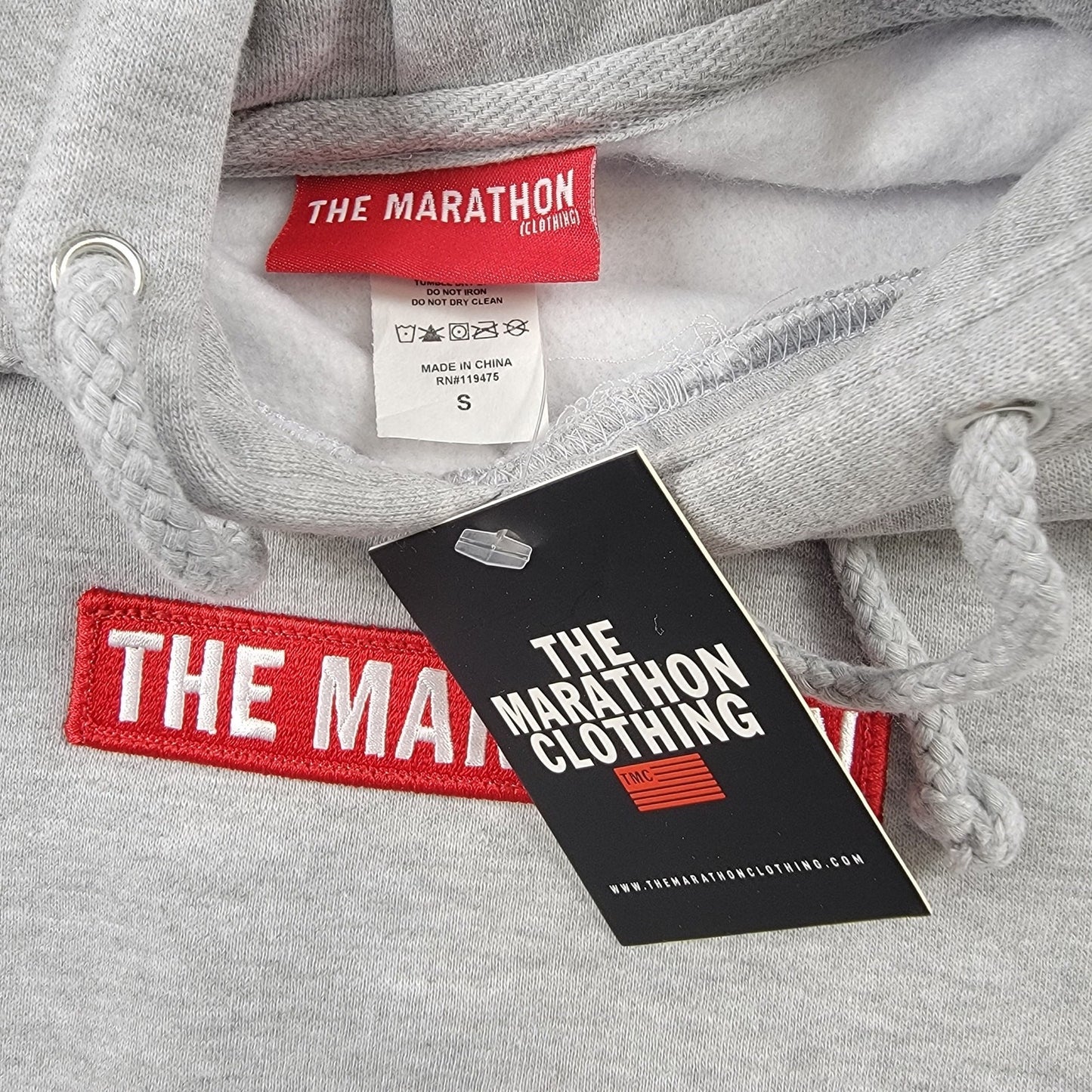 The Marathon Clothing Gray Hoodie Mens Sz S 6
