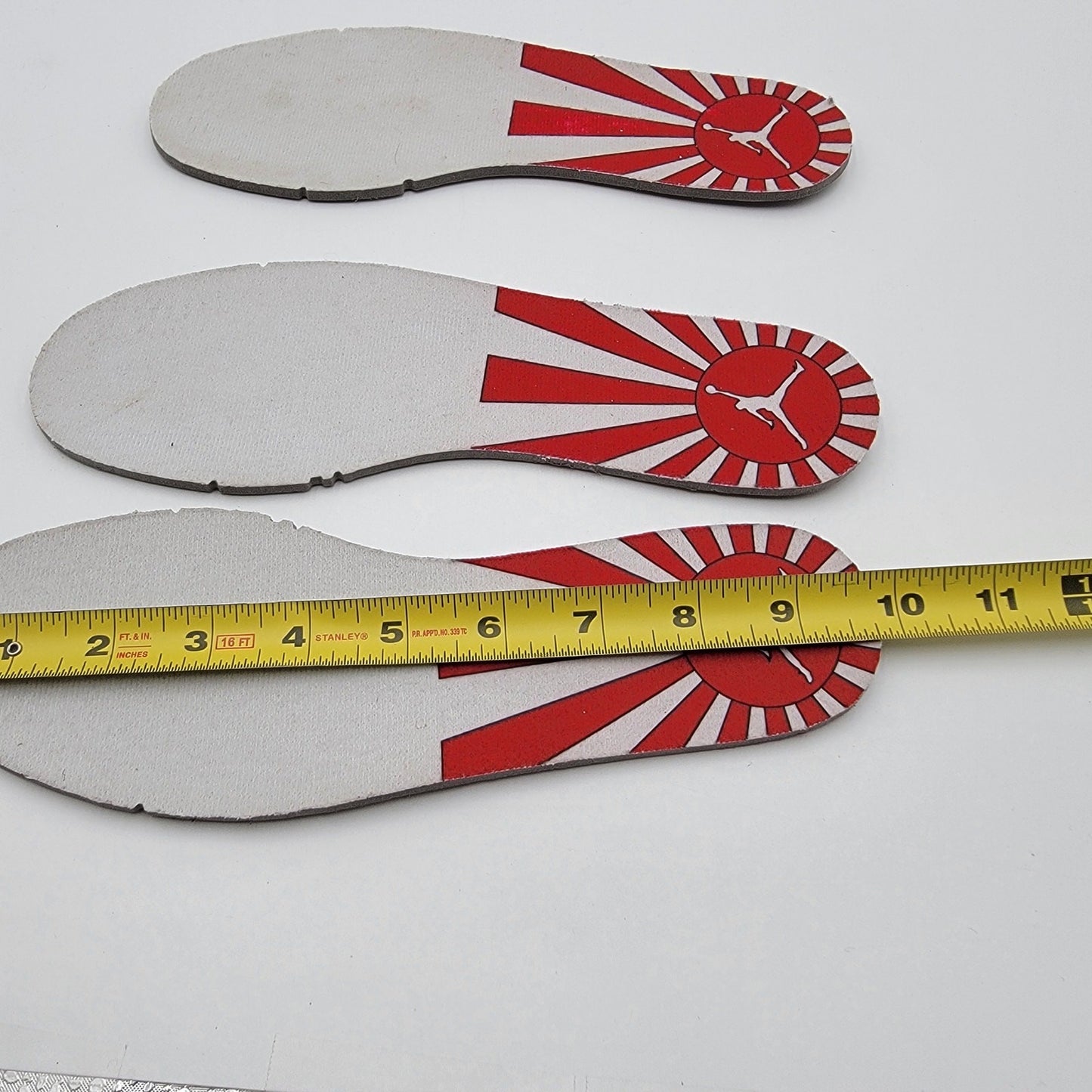 Jordan Unreleased/Banned Rising Sun Insoles Retro 12 See Photos for Size3