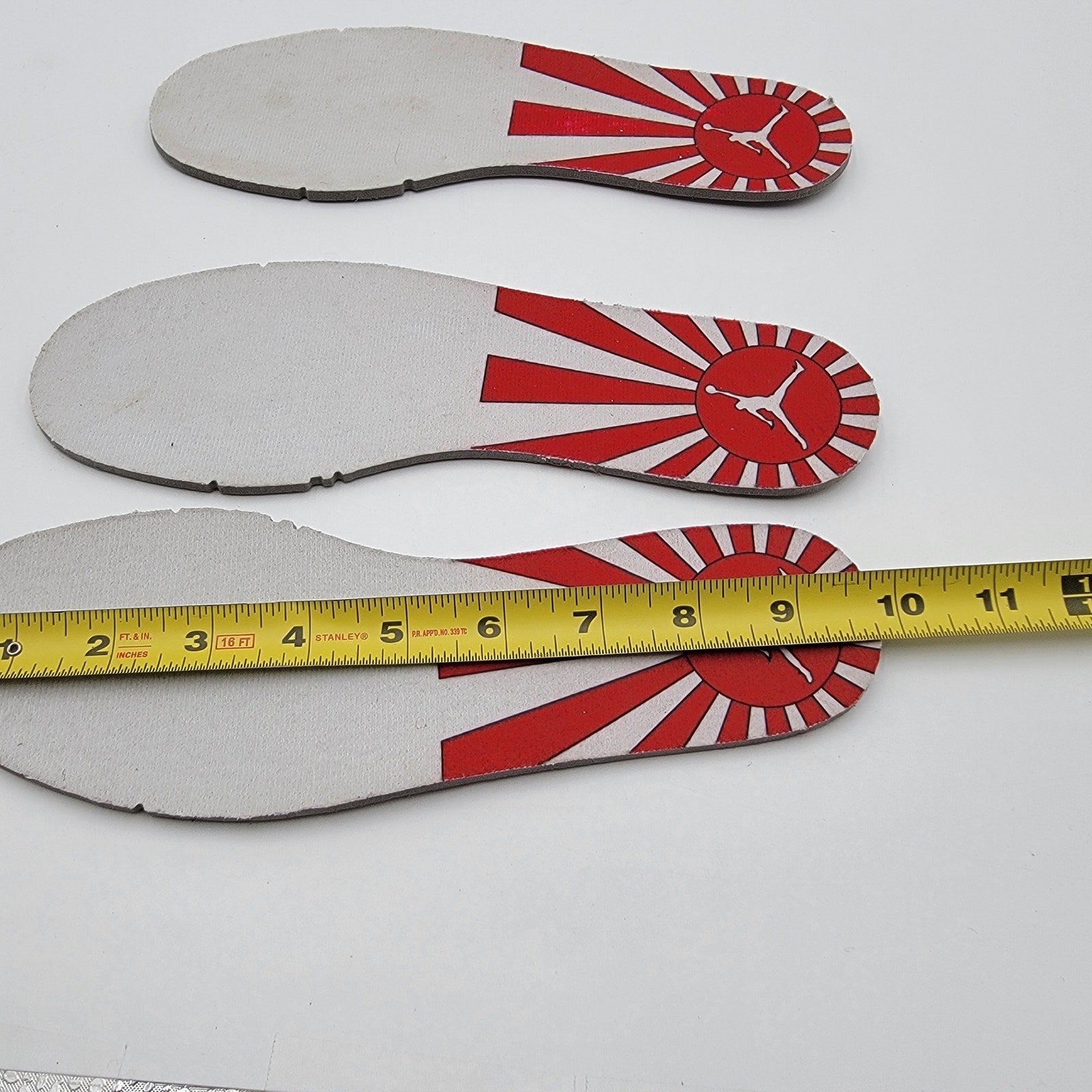 Jordan Unreleased/Banned Rising Sun Insoles Retro 12 See Photos for Size3