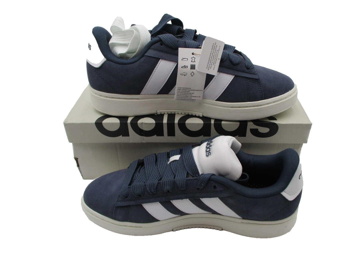 Adidas Grand Court Alpha 00s Shoes Mens Size 11.5 Blue White Suede Tennis JH72333