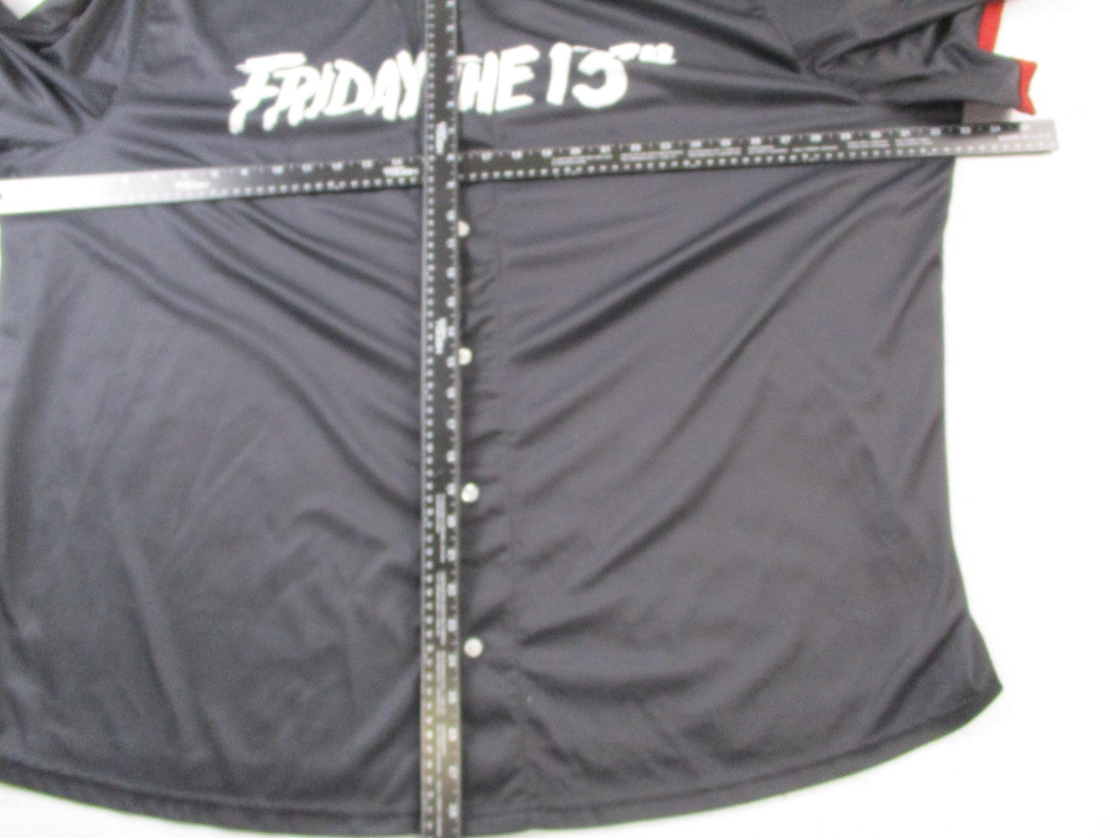 Friday The 13th Shirt Mens 5XL Black Jason Mask Button Up Hybrid Apparel 14895