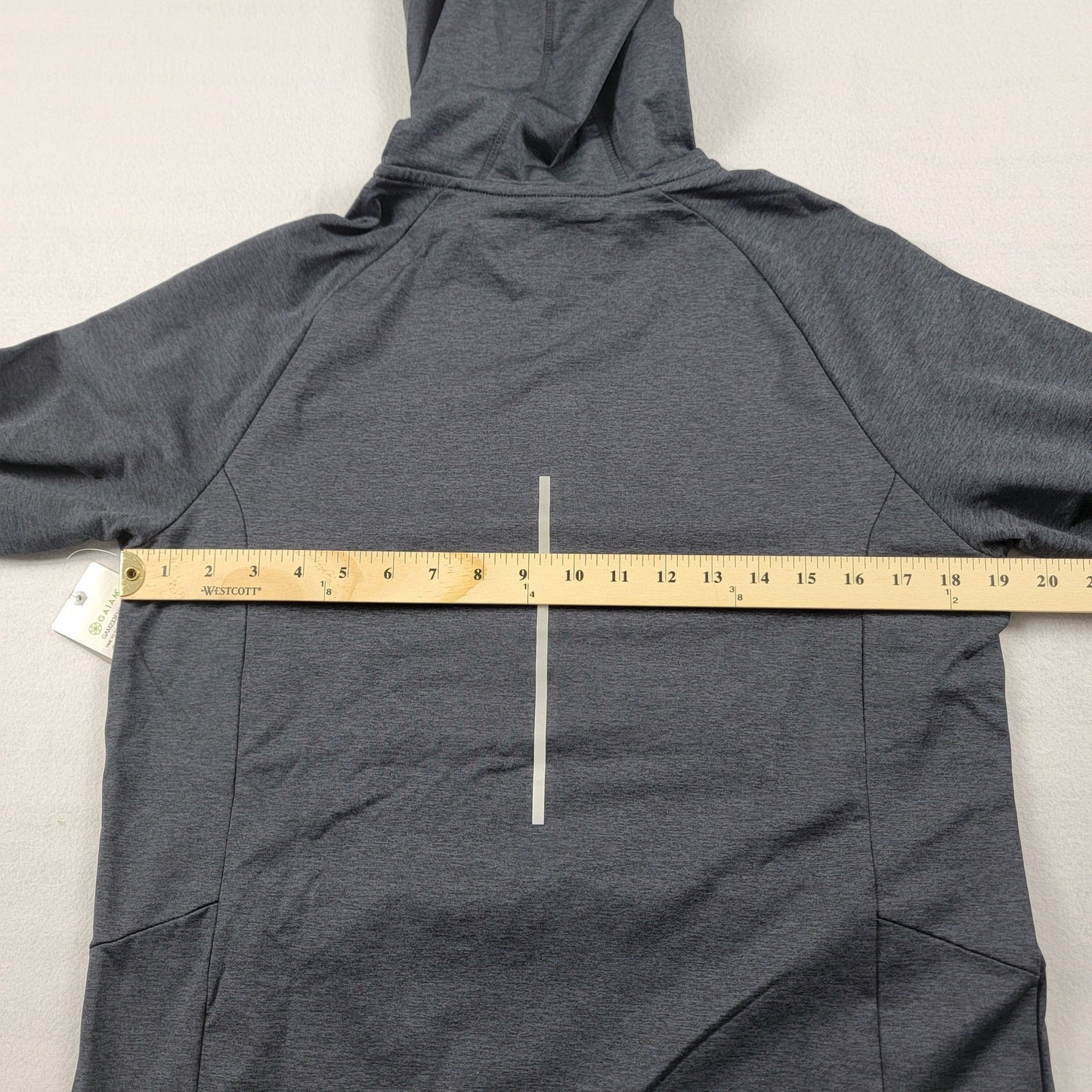 Gaiam Mens 1/4 Zip Slim Fit Hoodie Heather Gray Sz S