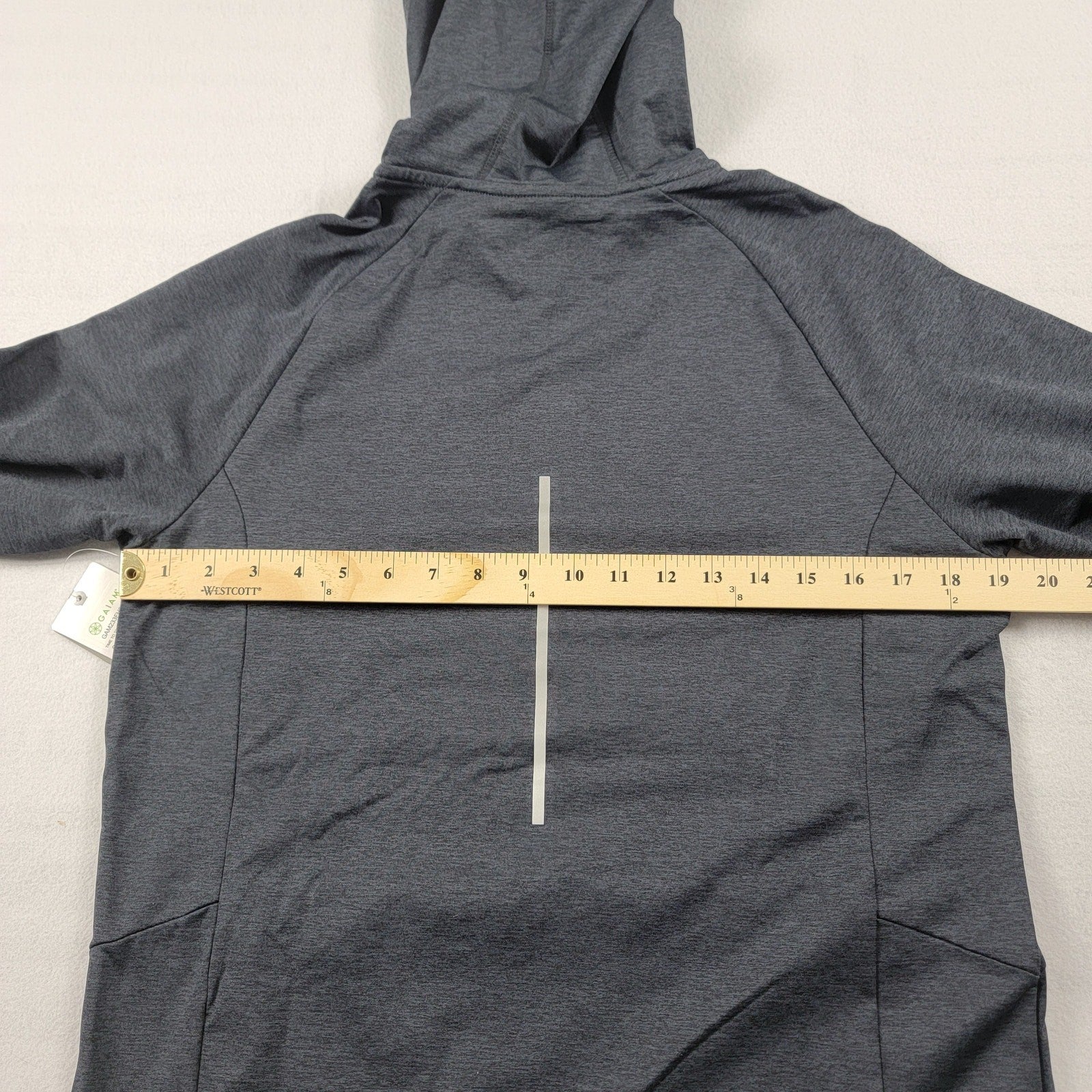 Gaiam Mens 1/4 Zip Slim Fit Hoodie Heather Gray Sz S