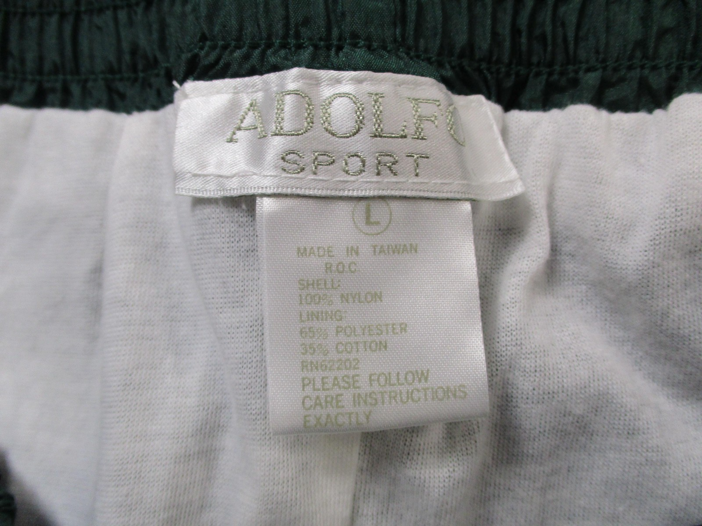 Vintage Adolfo Sport Tracksuit Womens L Green Paisley Nylon Warm Up Set 165016