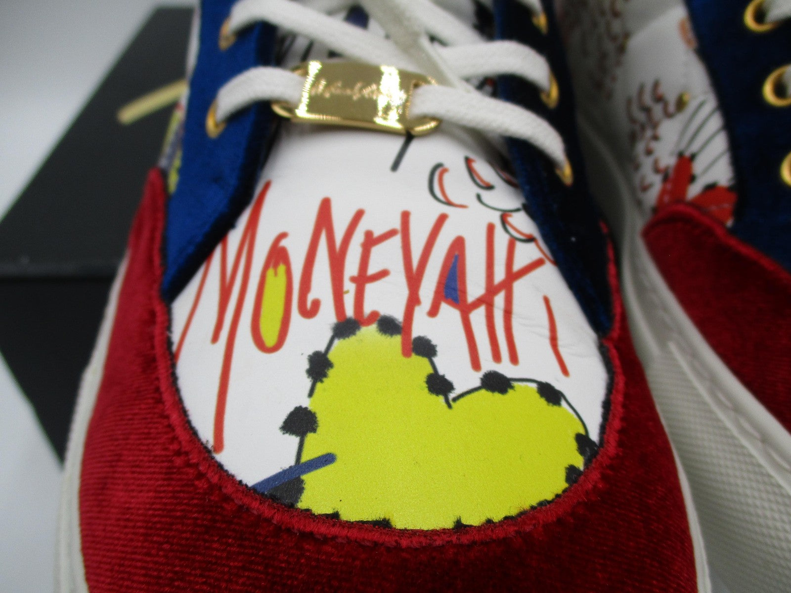 MoneYatti Classico Hi Top Mens Size 13.5 White Multi Color Master P Made Italy5