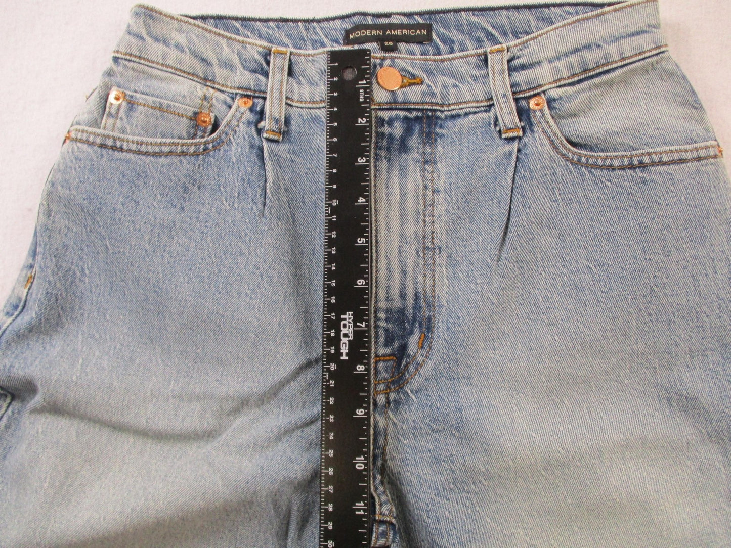 Modern American Topanga Jeans Womens 26 High Rise Wide Leg Crystal Blue 14698