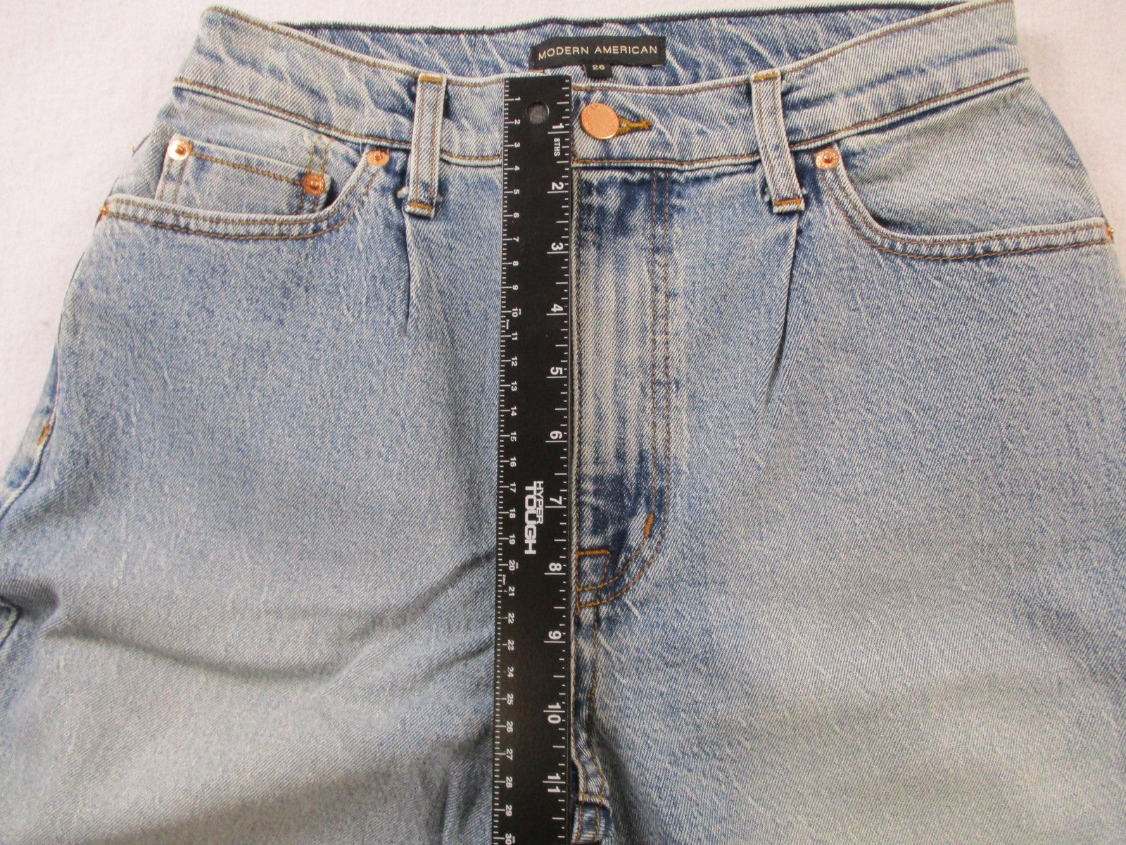 Modern American Topanga Jeans Womens 26 High Rise Wide Leg Crystal Blue 14698