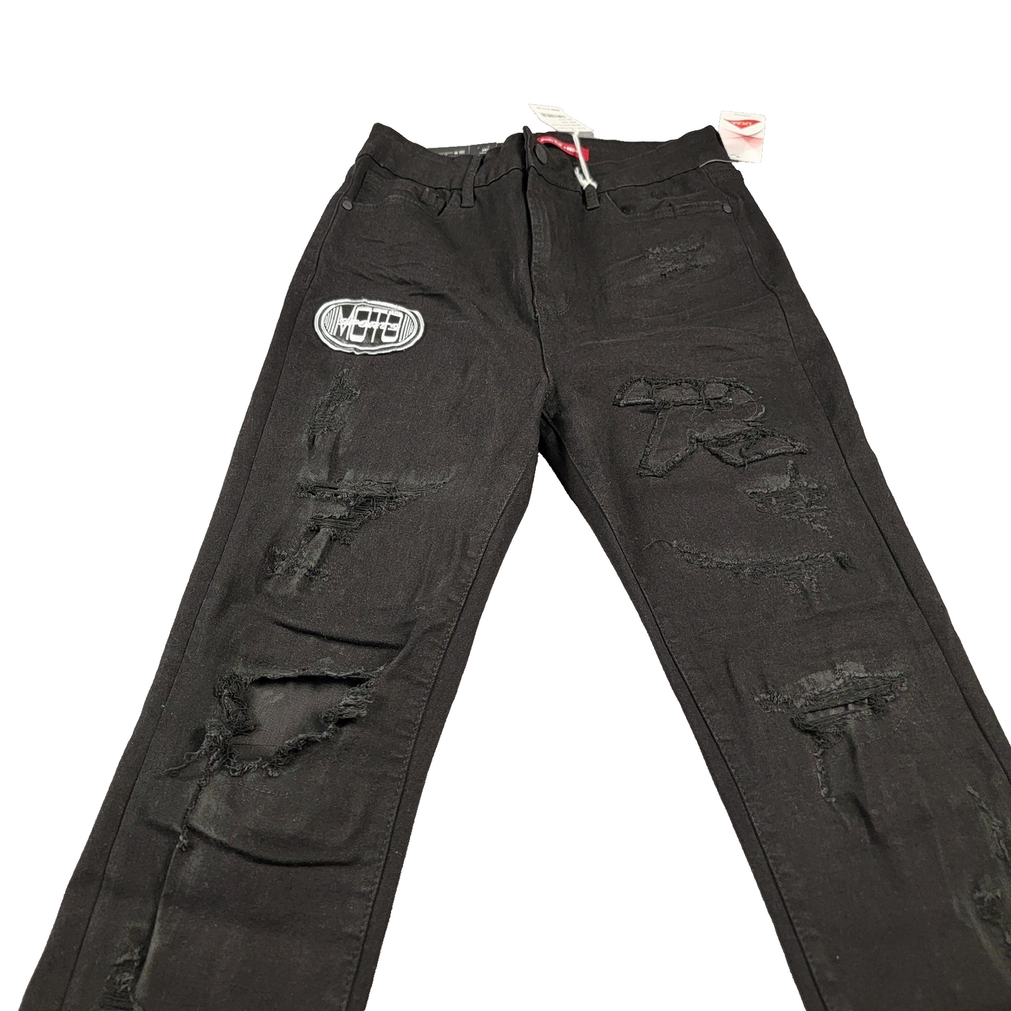 Smoke Rise Janis Jeans Womens 13 High Rise Slim Skinny Distressed Moto Patch 9190
