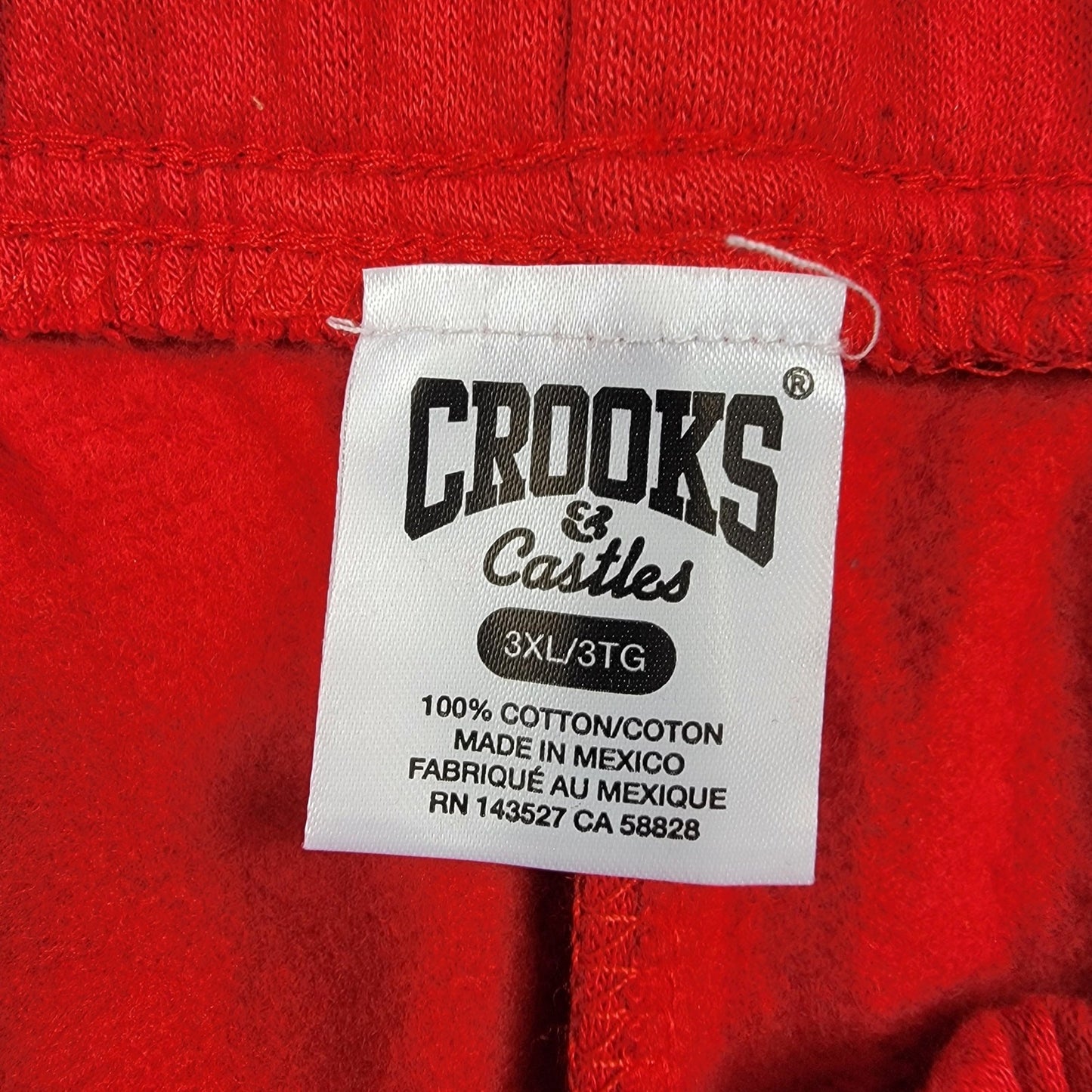 Crooks & Castles Recreational Tee + Sweatpants Set 3XL NWT Blue/Red 7267