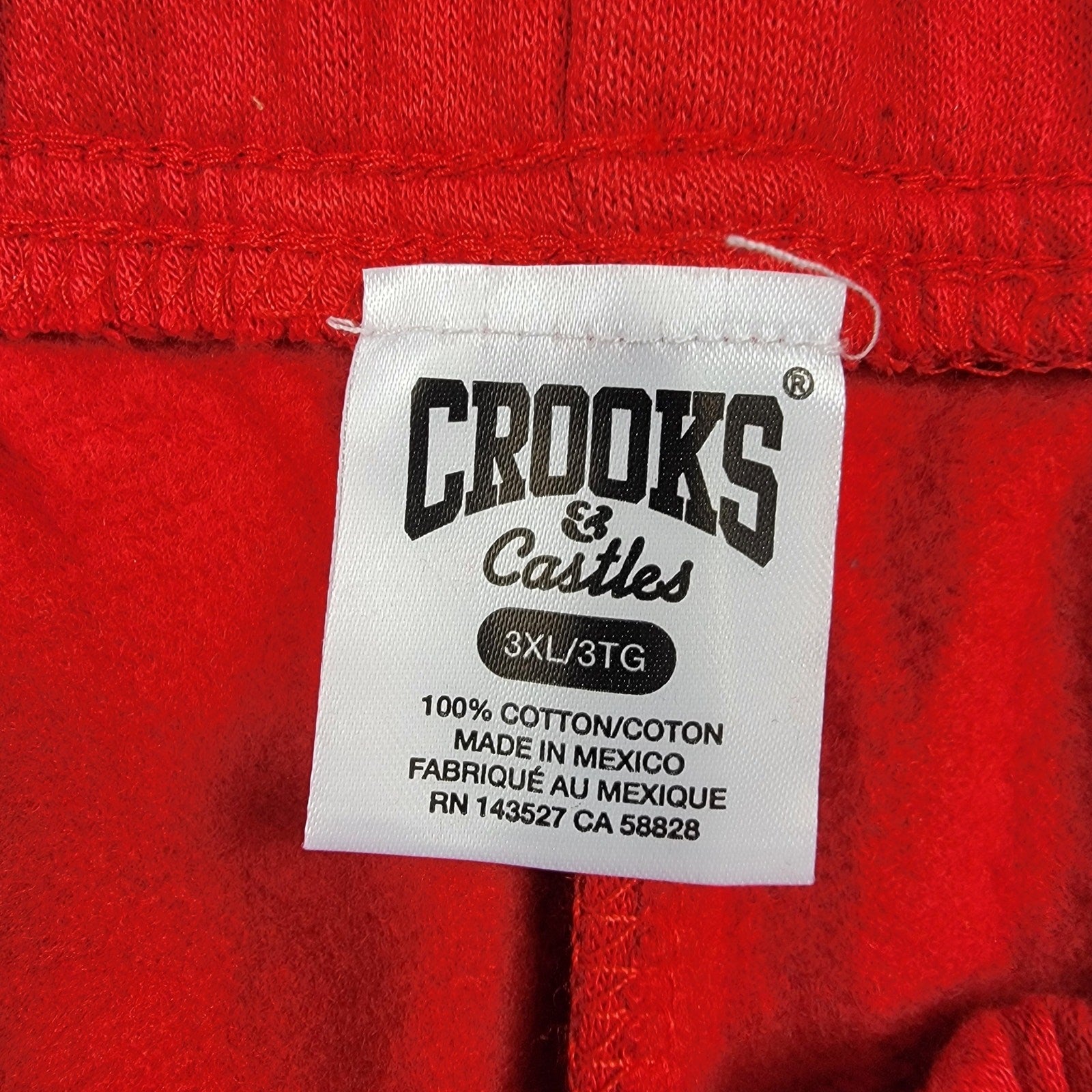 Crooks & Castles Recreational Tee + Sweatpants Set 3XL NWT Blue/Red 7267